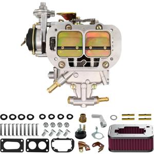 New 2 Barrel Carburetor for Weber 38/38 with Air Cleaner Filter assembly kit Carb 38X38 rebuild kit for VW Dodge Jeep Toyota Fiat Renault Ford Pickup BMW Mitsubishi 428 Electric Choke CFM390 4CYL