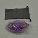 Consistine Swimming Goggles, HD Children's Large Frame Waterproof and Anti-Fog Swimming Goggles, with Nose Cover No Leaking (Purple-pink)
