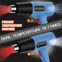 Heat Gun 572 & 1112 Dual Temperature Control Heavy Duty Heat Gun' with 4 Nozzles Fast Heating Overload Protection Hot Air Gun For Shrink Tubing, Vinyl Wrap, Crafting,Resin,5Ft Power Cord