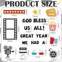 3 x Ceenna 80 Pcs 2026 Graduation End of Year Movie Night Bulletin Board Decoration Set Classroom Movie Star Paper Cutout Party Decor for Congrats Grad Kindergarten Office Chalkboard Home Wall Decor