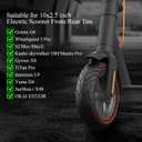 Cooryda 60/70-6.5 Scooter Tire, 10x2.50 Solid Scooter Tire 10 inch Electric Rubber Tubeless Scooter Wheels for Ninebot G30 Max/G30D 10x2.5 Front or Rear Replacement Solid Tires 2pc Red