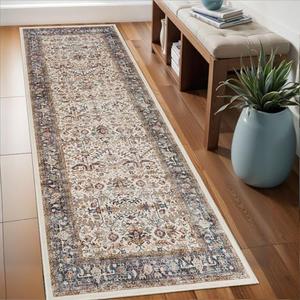 Washable Runner Rug 24"x80" In - Hallway Runner Rug Kitchen Rugs and Mats Non Skid Washable Waterproof Carpet Runner for Living Room Bedroom Bathroom