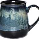 Bosmarlin Large Ceramic Coffee Mug, Big Tea Cup for Office and Home, 21 Oz, Dishwasher and Microwave Safe (Deep Blue, 1)