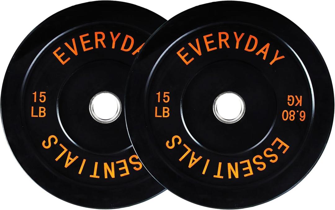 2-Inch Olympic Bumper Plates, Perfect Weight Plates for Weightlifting and Strength Training, Multiple Weights