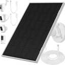 Ring Solar Panel Charger, 6.5W Solar Panel for Security Camera, Compatible for Ring Camera with Battery, Waterproof Solar Panel with Type-C, Micro USB and DC Port Cable for Most Cameras