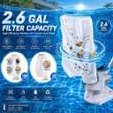 2026 Upgraded Cordless Pool Leaf Vacuum Cleaner with Dual Filter Bags for Above Ground & Inground Pools Heavy Duty Swimming Pool Vacuum with Pole, 48GPM Strong Suction for Easy Leaf & Debris Removal