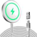 ESR for MagSafe Charger 15W Wireless Charger for iPhone 17/16/15/14/13/12 Apple Magnetic Charging Pad for AirPods 4/3/Pro/Pro 2 Galaxy S25 Series with Dual USB A/C Ports, Silver