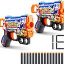 XSHOT Skins Menace - Sonic Mega (2 Pack + 16 Darts) by ZURU, Easy Reload, Air Pocket Dart Technology, Toy Foam Dart Blaster for Kids, Teens, Adults, Frustration Free Packaging