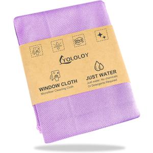 Window Cleaning Cloth - Purple: Streak-Free with Just Water. This Purple Window Cloth Cleans Smooth Surfaces, Allowing You to Clean Windows Without Leaving Streaks. Reusable Microfibre Window Cloth.