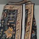 RELEANY Area Rugs 4'x6' Washable Non-Slip, Floral Vintage Distress Print Pattern Medallion Carpet for Living Room Bedroom Dining Room, Black Colorful Floral Dark Tan