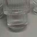 Ribbed Glassware Set of 12, Glass Cups 12 oz and 7 oz, Fluted Glassware, Stackable Glasses, Cups for Kitchen, Gift Box Set