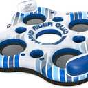 Hydro-Force 4-Person Inflatable Rapid River Floating Tube with Cup Holders & Handles, Large