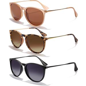 CHBP Sunglasses Womens Men Polarized UV Protection Trendy Vintage Retro Round Mirrored Lens Sunglasses For Women