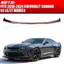 YHoptional Front Bumper Lip Splitter Spoiler for Chevy Camaro 2016-2024, Front Splitter Body Kit Camaro LT LS RS SS Accessories (Gloss Black w/Red)
