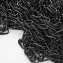 1/8" Black Chain Link 26.2 ft Long Heavy Duty Chain Metal Decorative Chain for Hanging Plants, Basket, Picture Bulk Carbon Steel Chain for Light Fixture, Chandelier, Lamp, Clothes, Dog Leash