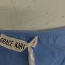 GRACE KARIN Womens Short Sleeve Tops Blouses Casual Puff Sleeve Loose Fit Tunic Tee Shirts Trendy Crewneck Dressy Work Shirts Blue XL