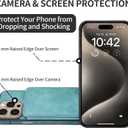 GUERNICA for iPhone 16 Pro Max Wallet Case with RFID Blocking Card Holder for Women Men, Kickstand Shockproof Phone Case for iPhone 16 Pro Max(6.9"),Light Green