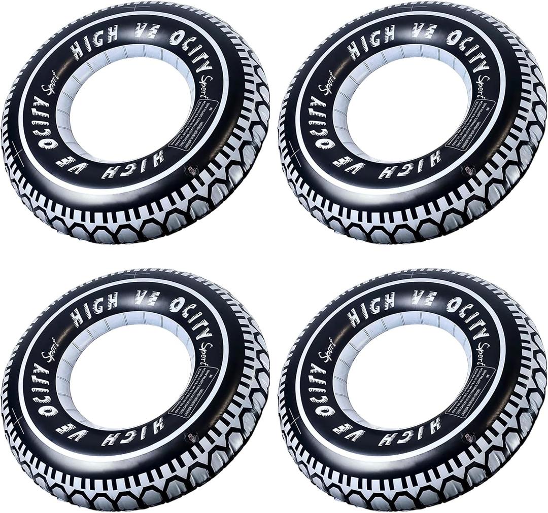 Inflatable Tire Pool Float for Adults Inflatable 36" Giant Tire Tubes Tire Swimming Ring Tires Party Decor for Swimming Pool Lake Ocean (24")