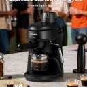 SHARDOR 3.5 Bar Espresso Machine, Compact Expresso Coffee Machines for Home, 4-Cup Espresso Maker with Milk Frother for Cappuccino & Latte, Fast Heating System, Easy-to-Use, 800W, Black