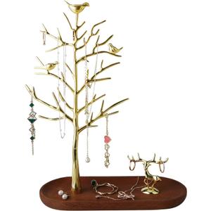 MORE&LESS Branch Jewelry Rack with deer, for Ring Earrings Necklace Bracelet,Suitable for living rooms, bathrooms,offices,etc.