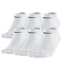 Nike Dry Fit Low Cut (6 Pairs) Unisex Athletic Socks L, White 