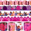 Mooliwe 4 Rolls 131 ft Women's History Month Bulletin Board Borders Freedom Equality Feminism Bulletin Board Borders for International Womens Day School Classroom Party Decoration