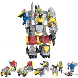 Deformation Combination Toy 5 in 1 Dinosaur Action Figure Robot for Kids