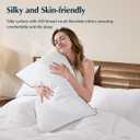 Pacific Coast Pillows Queen Size Set of 2, Goose Down Fiber Bed Pillows for Sleeping, Hotel Pillows, Downproof, Medium, White