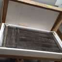 KIGOTY Tilt Out Trash Can Cabinet Trash Bin Cabinet with Hideaway Drawer Hidden Wooden Kitchen Garbage Can, Pet Proof Trash Can Holder for Kitchen (Blue-Brown)