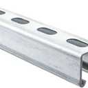 Unistrut Channel Trolley Track4.75 Feet Length Strut Channel Trolley Track 1-5/8" Wide and high 12 Gauge Metal Steel U Channel with Thick Galvanized Steel Strip Groove Back.(silver-1pack)