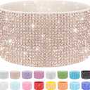 WORBSS Diamond Glitter Silicone Boot for Stanley Cup 20-40oz Tumbler for Simple Modern 30-40oz Trek Tumbler Accessories for 2.8-2.9 inch Trapezoidal Cylinder Base Water Bottles Bottom Anti-Slip Sleeve (Champagne)