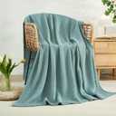 EMME Cotton Blanket Twin XL for Bed Soft Muslin Blankets 66"x90" Lightweight Breathable Layering Bedspread Coverlet All Season Gauze, Teal
