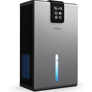 Dehumidifier, Dehumidifiers for Home, 98 OZ Water Tank, (1000 sq.ft) Quiet Dehumidifier for Basement Bedroom Bathroom with Humidity Display, Auto Shut Off, Relaxing 7 Color Ambient Light(Gray)