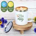 Valentines Day Gifts for Her - Spa Gift Box with Candle, Cozy Blanket, Tumbler & Bracelet - Romantic Self Care Package for Wife, Girlfriend - Birthday, Thinking of You (Taupe)