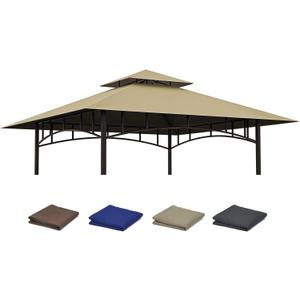 Grill Gazebo Replacement Roof, 5x8ft Outdoor BBQ Gazebo Canopy Cover, Double Tiered Grill Gazebo Replacement Roof for #L-GG001PST-F (Khaki)