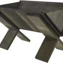 ULTECHNOVO Wooden Nativity Manger for Baby Jesus, 8.6-Inch Handcrafted Christmas Stable Decor for Indoor Tabletop, Rustic Religious Nativity Scene Ornament for Church & Home, Small Wood Crib for Holy