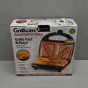 Gotham Steel Nonstick Panini Press Sandwich Maker, 2in1 Breakfast Sandwich Maker Grill / Sandwich Press Grill with Indicator Light, Grilled Cheese Maker Makes 2 Sandwiches with Easy Cut Edges