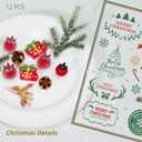 AuroraAria Christmas Napkin Rings Set of 12, Wood Napkin Holders for Dinner, Parties, Christmas Decor (Gift)