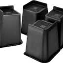 4Pcs 8inch Furniture Risers Bed Raising Blocks Bed Legs Risers Trapezoidal Shape