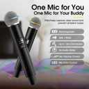 Karaoke Machine, Retro-Design Speaker with 2 Wireless Microphones for Adults & Kids, Portable Karaoke System for Home Party, Bluetooth/AUX/USB/TF/TWS Support, Gifts for Women & Girls