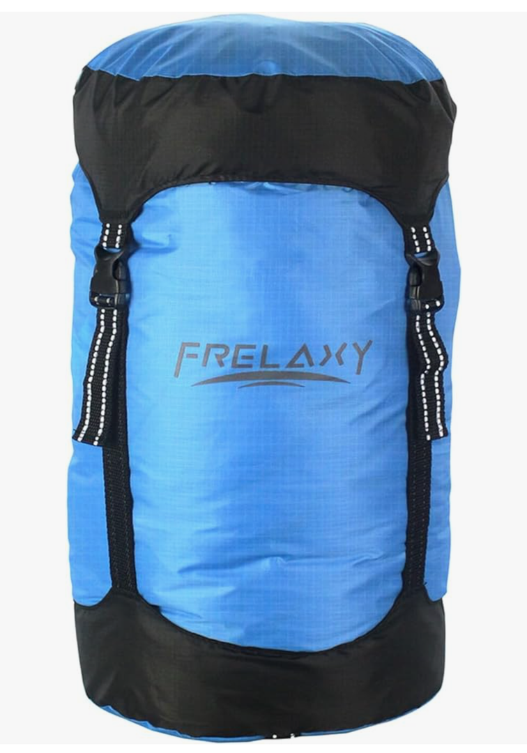  Frelaxy Compression Sack, 40% More Storage! Compression Stuff Sack, Water-Resistant & Ultralight Sleeping Bag Stuff Sack - Space Saving Gear for Camping, Hiking, L
