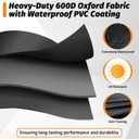 iCOVER Grill Cover 82 Inch, BBQ Grill Cover for Outdoor Grill, 600D Heavy-Duty Waterproof BBQ Cover, Large Barbecue Gas Grill Covers for Weber, Charbroil, Brinkmann, Nexgrill and More, Black