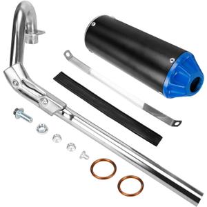 FVRITO High Performance Exhaust Muffler Silencer Pipe Assembly kit for CRF50 XR50 70cc 110cc 125cc Taotao DB14 DB10 SSR SR110 Rocketa xpro db-x20 SDG Coolster Ex16 Chinese Pit Dirt Bike Blue
