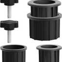 6 Pcs Umbrella Base Stand Replacement Parts, Patio Umbrella Base Stand Hole Ring Plug Cover, Older Heavy Umbrella Base Stand Replacement Parts with M8 Threaded Knobs for Different Sizes Umbrella Pole