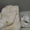 Homemate Heated Blanket Electric Throw - 50"x60" Heating Blanket Throw 1/2/4/6/8 Hours Auto-Off 10 Heat Levels Over-Heat Protection Luxury Faux Fur Sherpa ETL Certification