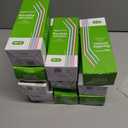 10 x Amazon Basics Disposable Striped Plastic Flex Straws, 7.5" Long, Assorted Colors, 100 Count, Large Pack