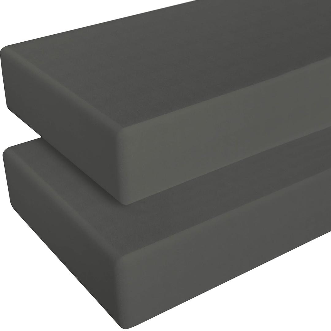 NTBAY 2 Pack 100% Brushed Microfiber Fitted Crib Sheet, Super Soft and Cozy 28x52 Crib Sheet for Standard Crib and Toddler Mattresses, Boys, Girls, Unisex, Dark Grey, 28x52 Inches