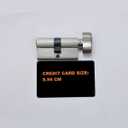 60MM Solid Brass Lock Cylinder with 3 Brass Keys Satin Nickel Color Cylinder Door Lock Replacement (Color:Satin Nickel, 60MM-Thumbturn,Material: Brass)