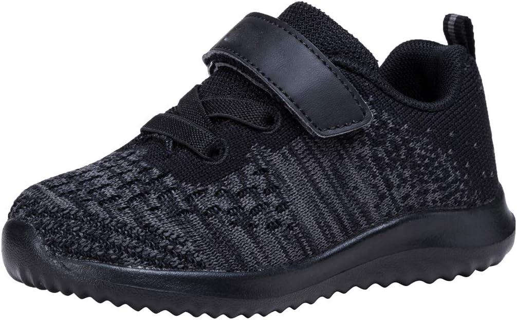 Toddler/Little Kid Boys Girls Shoes Running Sports Sneakers (All Black, Size: 13 Little Kid)