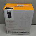 Single Serve One Cup Coffee Maker, for K Cups and Grounds, Mini Coffee Maker with Portable Handle, 6 to 12 Oz Brew Size, for Travel, Camping, Office, RV and Dorm, 120V, Black and Gold